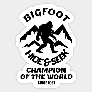 Bigfoot Hide and Seek Champion of the World Sticker